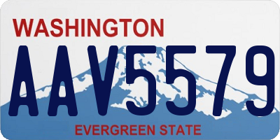 WA license plate AAV5579
