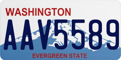 WA license plate AAV5589