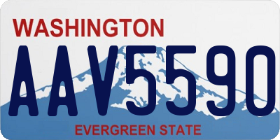 WA license plate AAV5590