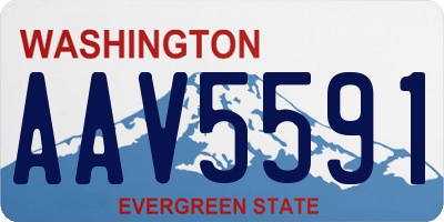 WA license plate AAV5591
