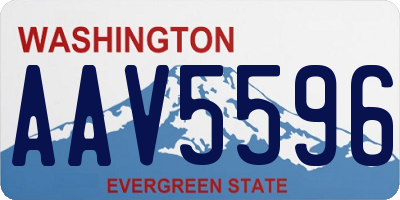 WA license plate AAV5596