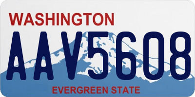 WA license plate AAV5608