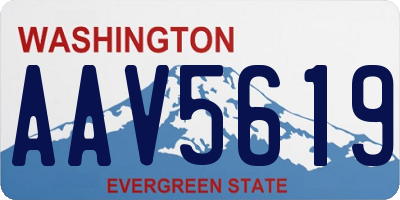 WA license plate AAV5619