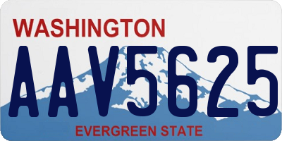 WA license plate AAV5625