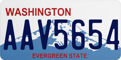 WA license plate AAV5654