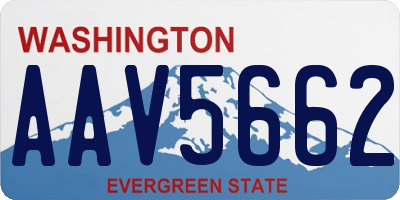 WA license plate AAV5662