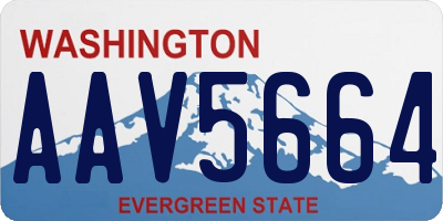 WA license plate AAV5664