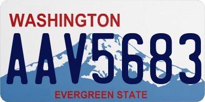 WA license plate AAV5683