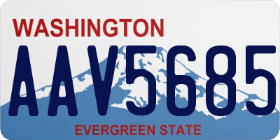 WA license plate AAV5685