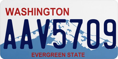 WA license plate AAV5709