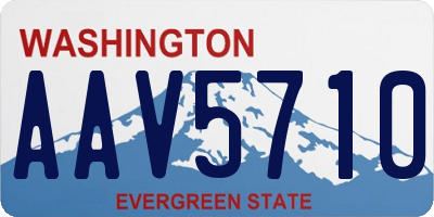 WA license plate AAV5710