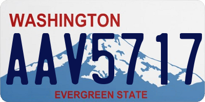 WA license plate AAV5717