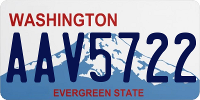 WA license plate AAV5722
