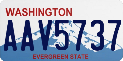 WA license plate AAV5737