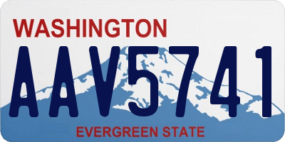 WA license plate AAV5741