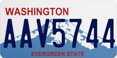 WA license plate AAV5744