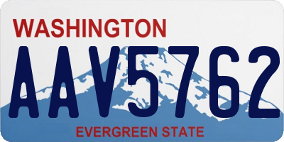WA license plate AAV5762