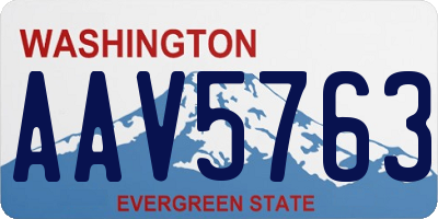 WA license plate AAV5763