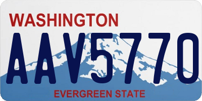 WA license plate AAV5770