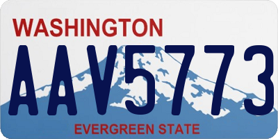 WA license plate AAV5773