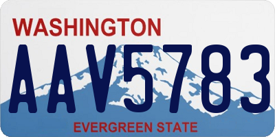 WA license plate AAV5783