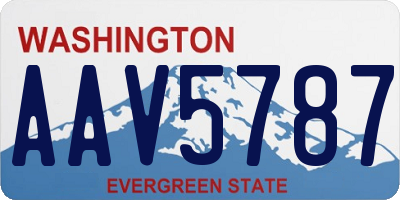 WA license plate AAV5787