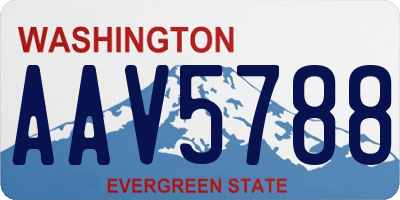 WA license plate AAV5788