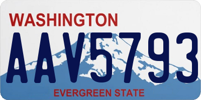 WA license plate AAV5793