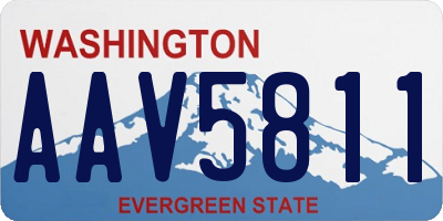 WA license plate AAV5811