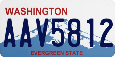 WA license plate AAV5812