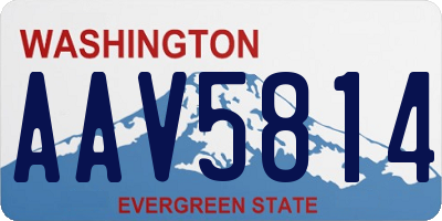 WA license plate AAV5814