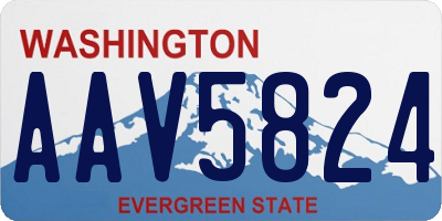 WA license plate AAV5824