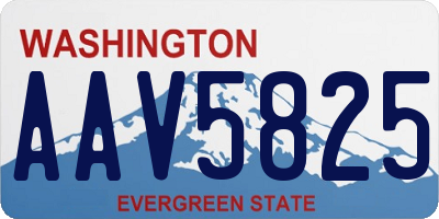WA license plate AAV5825