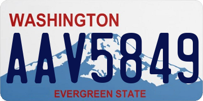 WA license plate AAV5849