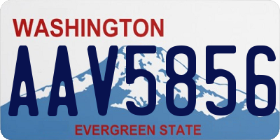 WA license plate AAV5856
