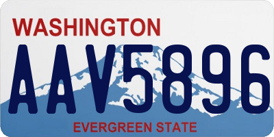 WA license plate AAV5896
