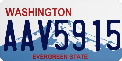 WA license plate AAV5915