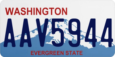 WA license plate AAV5944