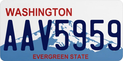 WA license plate AAV5959