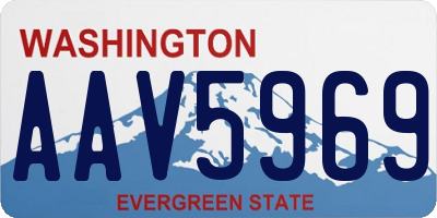 WA license plate AAV5969