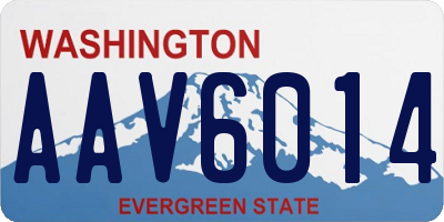 WA license plate AAV6014