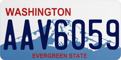 WA license plate AAV6059