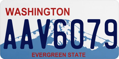 WA license plate AAV6079