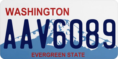 WA license plate AAV6089