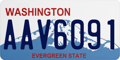 WA license plate AAV6091