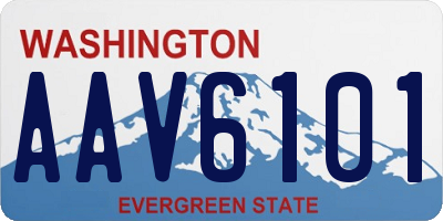 WA license plate AAV6101