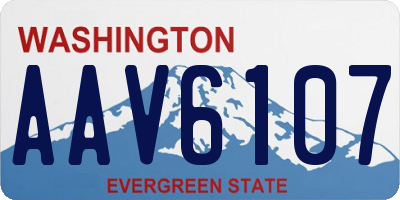 WA license plate AAV6107