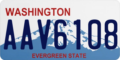 WA license plate AAV6108