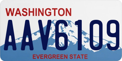WA license plate AAV6109