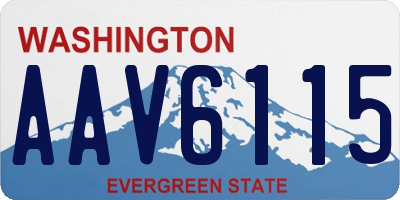 WA license plate AAV6115